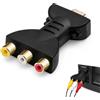 fsybe Adattatore da HDMI a RCA maschio - 3RCA femmina, compatibile con TV/DVD | Alta compatibilità, design compatto, facile installazione, materiali durevoli