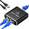 GVVG Switch Ethernet 2 porte 1000Mbps con cavo USB, 1-2 multipresa Ethernet RJ45 Splitter per computer Interruttori Router Scatole Decoder TV