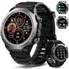 Jugeman Smartwatch Uomo Militare, Orologio Smartwatch 1.43 con Chiamate Bluetooth, 100+ Modalità Sportive, Batteria 1000 mAh, Monitoraggio Sonno e Cardiofrequenzimetro, Torcia e Bussola per IOS/Android