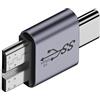 JSER Adattatore USB-C da USB 3.1 Type C maschio host a Micro USB 3.0 dispositivo maschio, alimentazione dati a 10 Gbps, compatibile con dischi SSD per laptop.