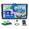 Motorsi Carplay Autoradio per VW Volkswagen Golf 5 6,Polo,Tiguan,Seat,Touran,Skoda | 2 DIN Car Stereo,9"IPS Scherom,Bluetooth,Android Auto,USB,Type-C,FM,DSP,Vi-link,MirrorLink,SWC,AHD Telecamera