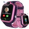 POKUJNFY Smartwatch Bambini con GPS SOS Telefono Chat vocale | Modalità Classe Contatti Giochi IP68 Impermeabile Sveglia Digitale Orologio Smartwatch Bambino Bambina Compleanno Regalo