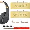 Miruchertter Studio 3 - Connettore di ricambio in metallo per archetto, compatibile con cuffie over-ear wireless Beats Studio 3.0, fascia pieghevole in metallo, kit di riparazione (oro)