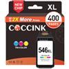 COCCINK 546 XL Cartuccia per Canon 545 546 Colore Pixma TS3350 MX495 TR4550 | Pixma TS3150 TS3151 TS305 TS3450 TS3451 TS3452 MG2550 MG3050 MG3052 TR4551 TR4650 TR4651 COCCINK Cartucce 546XL