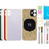 BAYERQ Vetro Posteriore di Ricambio Compatibile con iPhone 11 - Schermo Posteriore Vetro Cover Batteria con Strumenti di Riparazione (Viola)