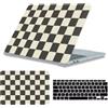 HLAAJJX Custodia Compatibile con MacBook Air 13 Pollici 2022-2026 M2/M3/M4/M5 | Copertina Case Protettiva Sottile y Protector De Teclado para MacBook Air 13,6 (A2681/A3113/A3240/A3449), Quadro Nero