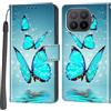 PHINIENLAND Cover per Xiaomi 17T Pro custodia portafoglio Turquoise | 3 scomparti carte, 1 tasca banconote, Chiusura magnetica, Supporto, Pelle PU flip cover per Xiaomi 17T Pro