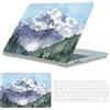 HLAAJJX Custodia Compatibile con MacBook Pro 13 2008-2012 (A1278) | Protezione Copertina Case in Plastic & Copritastiera per MacBook Pro 13,3 Pollici Cover con CD-ROM, Monte Neve