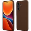 kwmobile Cover per Samsung Galaxy A57 5G Custodia - Back Case per Smartphone in Silicone TPU - Protezione Gommata - cioccolato fondente