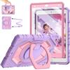 FINTIE Cover per iPad 9a/8a/7a Generazione 10,2 Pollici (2021/2020/2019) | Custodia Antiurto Robusto per Bambini con Supporto Girevole, Protezione Schermo e Tracolla, Lavanda