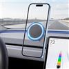 ANKEWAY Supporto magnetico a scomparsa per smartphone per Tesla Model 3/Y | Design pieghevole ed estensibile, supporto per telefono in metallo per Model 3/Y, leggero, compatibile con iPhone MagSafe