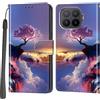PHINIENLAND Cover per Xiaomi 17T Pro custodia portafoglio Alberi | 3 scomparti carte, 1 tasca banconote, Chiusura magnetica, Supporto, Pelle PU flip cover per Xiaomi 17T Pro