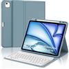 FOGARI Custodia con tastiera per iPad Air 13 2026 M4/2025 M3/2024 M2 e iPad Pro | Tastiera magnetica rimovibile Bluetooth per iPad Air 13 e iPad Pro 12,9 6/5/4/3. Gen (2018/2020/2021/2022), blu smog