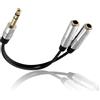 JinRuiCPeng Cavo Adattatore Stereo Da 6,3 Mm a 2 Jack Stereo Femmina Da 6,3 Mm, Adattatore Jack Trs, Maschio-Femmina, Distributore Splitter per Cavo Audio a Y per Cuffie, Amplificatori, Mixer E Dispositivi