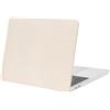 MOSISO Custodia Compatibile con MacBook Pro 13 Cover M2 M1 2022-2016 | Anti-impronta Quadrato Griglia PU Pelle Rivestito Plastica Duro Shell Case per Pro 13,3 pollici 2021 2020 2019-2017,Beige