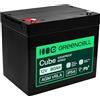 Green Cell Greencell AGM VRLA 12 V 80 Ah - Batteria gel senza manutenzione per UPS, campeggiatori, sistemi di allarme, alimentazione di emergenza e applicazioni industriali, durevole, protezione IP54, alte