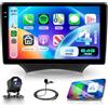 Rimoody 4G+64G Android Autoradio per Ford Ka 2008-2014 Wireless Carplay Android Auto, 9 Pollici Incell Touchscreen Radio GPS Navi WiFi Mirror Link Bluetooth FM/RDS/EQ/USB/SWC Telecamera Posteriore