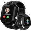 POKUJNFY Smartwatch Bambini con GPS SOS Telefono Chat vocale | Modalità Classe Contatti Giochi IP68 Impermeabile Sveglia Digitale Orologio Smartwatch Bambino Bambina Compleanno Regalo