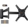 Perlegear Supporto da parete per TV a braccio lungo per TV da 26-65 pollici, staffa di montaggio TV angolare con estensione da 31 pollici, braccio articolato girevole e inclinabile, VESA max 400 x 400