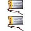 RmtcBal Batteria al litio 3.7 V 502030 200 mAh, Lipo 2s, confezionata separatamente, senza connettori, può ricaricare, adatta per cuffie e altri prodotti. (2)