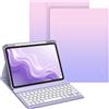 FINTIE Custodia per tastiera per iPad Air 11 M3 (2025) / M2 (2024), iPad Air 5a (2022) / 4a generazione da 10,9 pollici, custodia morbida in TPU con tastiera Bluetooth staccabile magnetica, fantasia