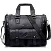 LIUNIAN 14 Pollici Valigetta in Vera Pelle Valigetta Borsa Valigetta Portatile Portadocumenti da Uomo Borsa da Lavoro Tracolla Borsa a Tracolla Borsa Portatile con Cinturino