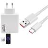 BOBITALK Caricabatterie da 90 W, ricarica rapida per smartphone Xiaomi, caricatore BOBITALK da 90 Watt con cavo USB-C da 1,5 m, compatibile con modelli Xiaomi, Poco