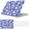 HLAAJJX Custodia Compatibile con MacBook Pro 13 2008-2012 (A1278) | Protezione Copertina Case in Plastic & Copritastiera per MacBook Pro 13,3 Pollici Cover con CD-ROM, Flora Lilla