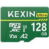 KEXIN Ultra - Scheda di memoria microSDXC UHS-I da 128 GB ino a 160 MB/s | con adattatore, per droni, action cam e smartphone, A2, C10, U3, V30, Full HD, 4K
