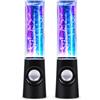 GiDaCom Coppia Casse con Effetto Acqua Danzante e Luci LED - Speaker per Telefono, PC e Tablet con Jack 3.5mm, 3W RMS, Altezza 22cm - Ideali per Musica, Feste e Regalo