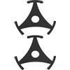 Create idea 2 PCS Adattatore per Dischi in Vinile Triangolare Adattatore per Foro Centrale per Dischi in Vinile ABC in Plastica da 45 Giri Giradischi Fonografo