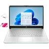 HP Computer portatile per studenti, processore Intel N150 (fino a 3,6 GHz), 16 G RAM, 256 GB Storange (128 GB UFS+128 GB MSD), schermo LED da 14 pollici, Office 365 1 anno, Windows 11 Home, verde