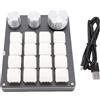 Elprico Macro Pad Omaggio Personalizzato, Tastiera Meccanica Programmabile a 16 Tasti con Retroilluminazione LED a 3 Strati e Manopole in Alluminio, per Scorciatoie da Gioco e Design (WHITE)