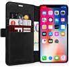 WIIUKA Custodia in vera pelle - TRAVEL AWAY - per Apple iPhone XS MAX con quattro scomparti per carte di credito, extra sottile, in pelle, compatibile con iPhone XS MAX