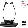 SIMOLIO Cuffie Wireless per TV Senza Fili con Dialogo Chiaro, Portata 50m, Cuffie TV Passaggio a Soundbar, Base di Ricarica/Trasmettitore, Ideali per Anziani, Senza Ritardo Audio