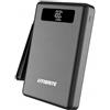 LITIONITE Falcon Power Bank 62000mAh con Display, 200W per Notebook e MacBook, con Doppia USB-C 100W PD3.0, Batteria Esterna LiFePO4 3000 Cicli, Design Flat