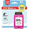 Penguin 305XL Cartucce per HP 305 XL Deskjet 4222e 4210e 2821 Colore | Compatibile con HP Deskjet 4230e 4200e 2800 2820e 2800e 4220e 2810e 2820 2822e 2823e 2700e 2710e 4100 4100e 4110 Cartuccia
