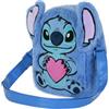 Disney Lilo e Stitch Heart-Borsa a Tracolla Quadrata Plush, Blu