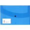 Viquel - Busta A4 porta documenti in plastica PROPYGLASS resistente - Busta a bottone a pressione - Camicia portaoggetti 35 x 23,5 cm - Blu traslucido
