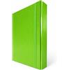 Euro-Cart Cartellina Portadocumenti con Elastico Piatto 1 Pezzo Dorso 8cm Cartellina 3 Lembi Rigida con Elastico in Cartone Plastificato Lucido per Ufficio, Scuola o Studio Made in Italy Verde Lime