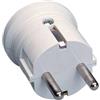 Poly pool - spina standard tedesco 16 a 2p+t (terra laterale) uscita cavo assiale bianca