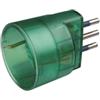 Poly pool - adattatore spina 10 a e presa tedesca trasparente verde