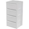 ArtPlast Cassettiera 4 cassetti artplast snappy in polipropilene bianco 39x38,5x79 cm