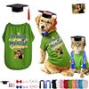 DRAJOIN Completo E Cappello Di Graduation Personalizzato Per Cane, Indumenti Per Pet Con Nome E Immagine Su Misura Per Taglie Piccole Medie Grandi Feste Familiari