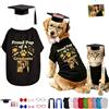 DRAJOIN Completo E Cappello Di Graduation Personalizzato Per Cane, Indumenti Per Pet Con Nome E Immagine Su Misura Per Taglie Piccole Medie Grandi Feste Familiari