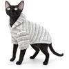 BOXIZ Abbigliamento per gatti Devon Rex e Sphynx, pile autunno e inverno - verde S