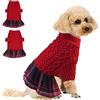 PUMYPOREITY Maglione Invernale per Cani, Pullover Invernale Cani Vestito Caldo Rosa Spesso Maglione di Natale Abbigliamento Invernale Cani(Rosso, M)