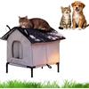 Generico Cuccia Gatto Esterno Impermeabile Isolata, Cuccia Per Gatti Calda Invernale | Rifugio Per Gatti Da Esterno Antintemperie Rialzato Coibentato Portatile, Per Inverno Animali Randagi Giardino Cortile