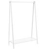 SONGMICS Stand Appendiabiti in Acciaio, con Bastone e Ripiano Portaoggetti | Attaccapanni, 92,5 x 33,5 x 153 cm, per Camera da Letto Guardaroba Lavanderia, Bianco Opaco, Collezione PATAYE HSR023W01
