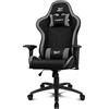 DRIFT GAMING Chair DR110 -DR110BGRAY,Sedia gioco professionale,tessuto traspirante,braccioli 4D,rotelle silenziose,pistone classe 4,inclinazione,cuscini lombari/cervicali,70 x 130-138 x 70 cm(LxAxP)